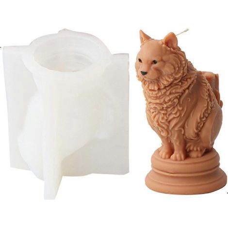 Silikonform in Form einer stehenden Katze, ideal für kreative Hobbys und Bastelarbeiten. (1/3)