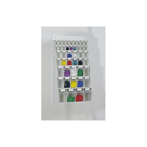 Vitrina transparente Lockweiler con panel trasero de madera, 960 x 600 x 185 mm, color blanco - 1564413 (1/2)