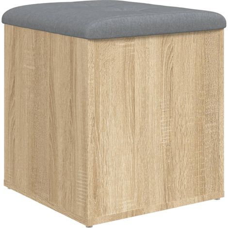 Sgabello panca contenitore color rovere Sonoma 42 x 42 x 45 cm multistrato marrone DEC024751
