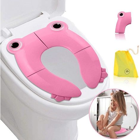 Réducteur de siège de toilette pliable et portable pour bébé, idéal pour les voyages, facile à transporter. (1/5)