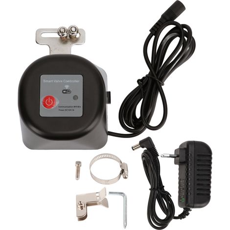 Régulateur de vanne intelligent WiFi Tuya pour gaz, coupure automatique, raccord électrique AC100-240V, prise UE (1/5)