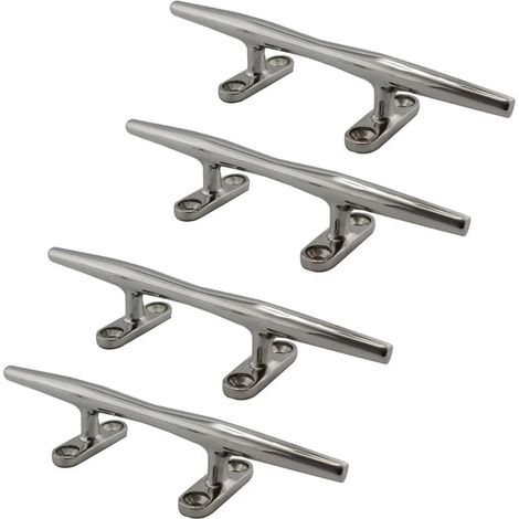 Taquet d'amarrage affleurant de Taquet de Base Ouverte Creuse de Pont de Bateau d'acier Inoxydable de 4 pièces 316 4 Pouces à 12 Pouces for Le Bateau de Yacht Marin(5inch) (1/5)
