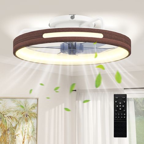 Ventilateur de plafond, avec télécommande, vitesses réglables, éclairage LED, 40 W, pour maison bureau salon, air frais maison