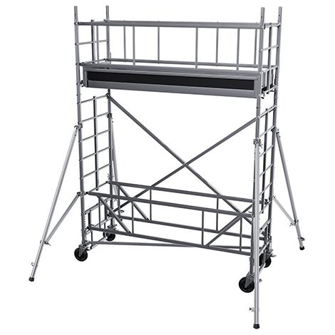 Echafaudage roulant alu - Hauteur de travail max 4.30m - IPP-0220T
