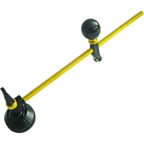 Metrica 50509 – Coupe-verre à compas Silberschnitt 60 cm avec ventouse