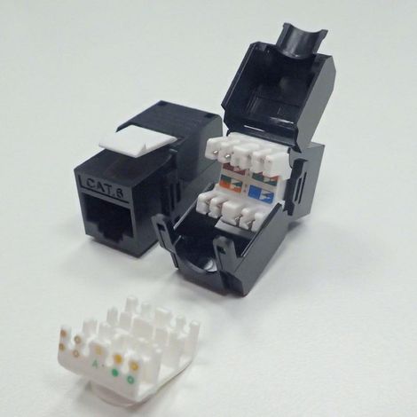 Módulo de conector Keystone UTP RJ45 Cat. 6 de Netrack sin herramientas