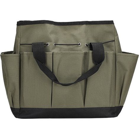 Bolsa para herramientas de jardín, con 8 bolsillos, Interior y exterior, 34,317,230,3 cm, Oxford 600D + Oxford 210D, verde, gran capacidad (1/5)