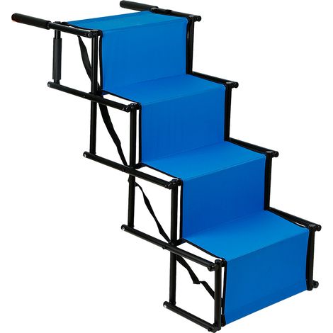 Scala pieghevole per cani 1017647cm Acciaio inox + panno Oxford Blu (1/5)