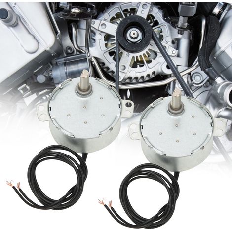 50TYC Synchronmotor, 220–240 V Wechselstrom, 15–18 U/min, gegen den Uhrzeigersinn/im Uhrzeigersinn, einflügelige Flachwelle, 4 W (1/5)