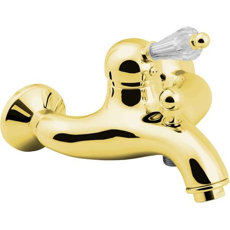 Sapho Kirké - Wannenarmatur, Kristallhebel, Gold KI10KZ (1/5)
