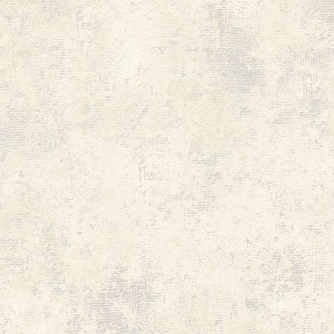 Empapelado efecto estuco Profhome 388331 papel pintado no tejido ligeramente texturado de aspecto concreto y acentos metálicos crema blanco 5,33 m2