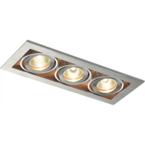 Faretto da incasso FIZZ III inclinabile alluminio 12V GU5,3 3x50W