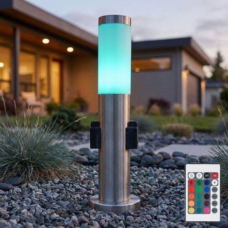 Lampada da terra che cambia colore RGB LED percorso giardino illuminazione esterna luce dimmer 7 watt (1/5)