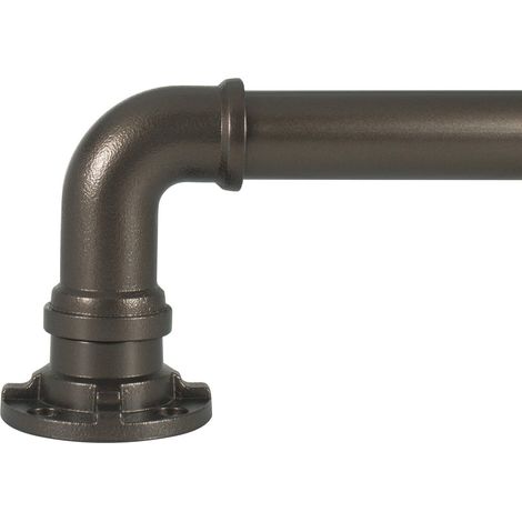Tringle à rideaux télescopique en acier et plastique Bronze 45,7 à 91,4 cm (1/5)