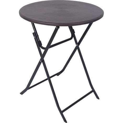 Rebecca Mobili Mesa de Jardin Redonda Plegable Plastico para Terraza Exterior (1/5)