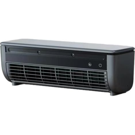 Portable wireless wall-mounted air conditioner with different fan speed modes, suitable for home use (black).