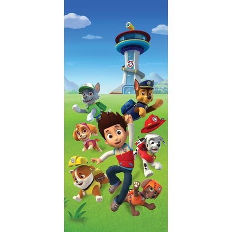 Poster de porte Intissé - Pat'Patrouille Ryder part à l'aventure avec ses amis - 90 cm x 202 cm (1/3)