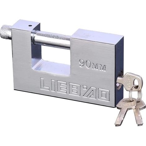 90 mm Cadenas Haute Sécurité, Cadenas Exterieur Ultra Robuste avec 3 Clés, Manille de 11.5 mm d’Épaisseur, pour Entrepôt, Conteneur, Garage, Volet, Garages (1/4)