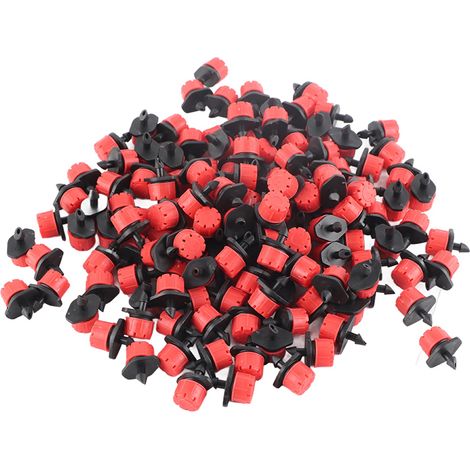 Goutte-goutte réglable pour l'irrigation de jardin, micro-arrosage goutte à goutte, tuyau de 1/4", micro-arroseur rouge. (1/4)