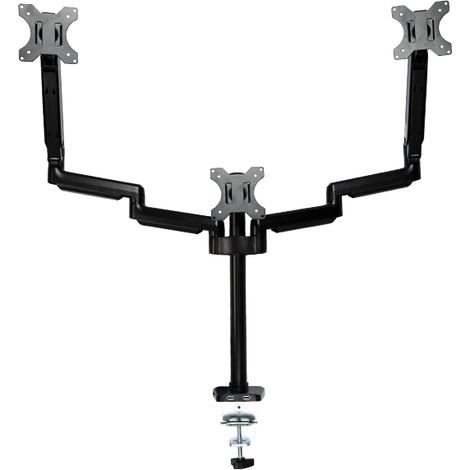 Soporte para monitor triple con resorte de gas, soporte para monitor triple, negro HDWR SolidHand-SG03 (1/5)