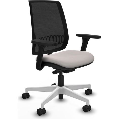 Chaise de bureau piqueras y crespo Alares cuir synthétique blanc ergonomique (1/2)