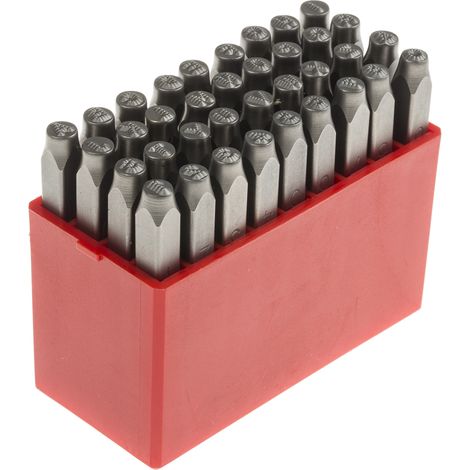 Kit de poinçons de gravure des lettres RS PRO, (Jeu de 27 pièces de tampons de lettres majuscules en anglais A  ( Prix pour 1 ) (1/3)