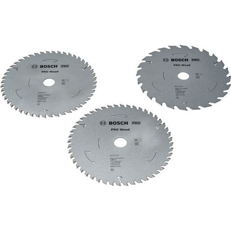 Bosch PRO Wood Kreissägeblatt-Set für Akku, 3er Pack, 165 x 20 mm (1/2)
