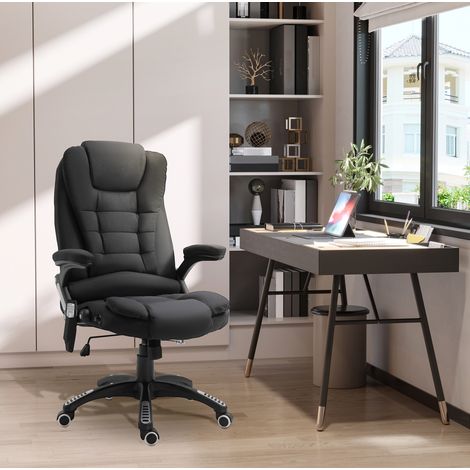 Bürostuhl 68x72x110-120 cm Schwarz Polyester mit Massage- und Heizfunktion (1/3)