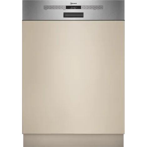 Neff S145EVS04E. Posizionamento dell'apparecchio: A scomparsa totale, Dimensione: Dimensione massima (60 cm), Colore della porta: Acciaio spazzolato. Numero di coperti: 14 coperti, Classe emissione...