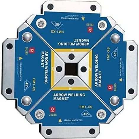 Aimant Soudure, 4 PCS Soudure Aimant Force de Maintien 13kg de Soudure Equerre de Support Positionneur Magnétique 45 ° 90 ° 135° Outils de Localisation Auxiliaires Multi-Angles (1/5)