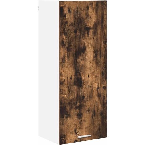 Armadio pensile moderno con ampio spazio di archiviazione 40 x 31 x 100 cm in legno multistrato rovere fumo 020053381