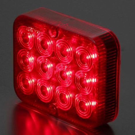 Feu Antibrouillard Rouge LED 12v Imperméable 1x Brouillard de Remorque,Feux Remorque pour Caravane Camion (1/5)