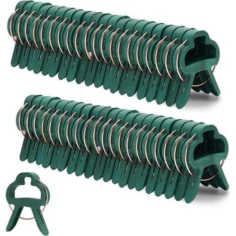 50 Pieces Clips de Support pour Plantes, Clips Tomates Reutilisable pour Plante Grimpantes, Attache Jardin Clip Plante Grimpante pour Fixation de Roses, Tomates (1/4)