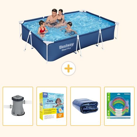 Bestway Bestway Steel Pro Rectangulaire - 300x201x66 cm - 5-pièces S181 (1/5)