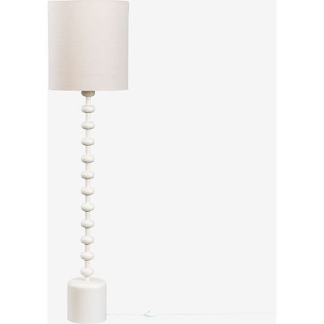 Lampadaire en lin Alieta SKLUM Blanc Gardenia (1/5)