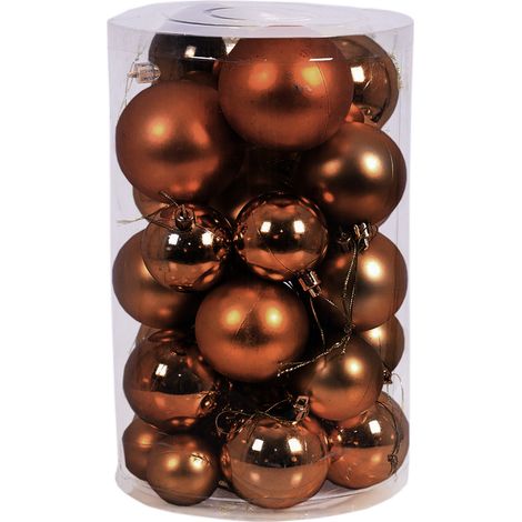 30tlg. Weihnachtskugeln braun Ø 4/5/6/7cm-DYW99830-Braun (1/4)