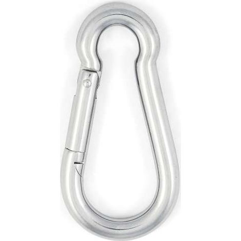Moschettone pompiere Ø 4 x 40 mm. in acciaio Inox A4 - AISI 316 (1/2)