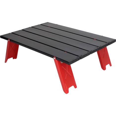 Tavolo da campeggio pieghevole in lega di alluminio, leggero e portatile, ideale per picnic e barbecue all'aperto.