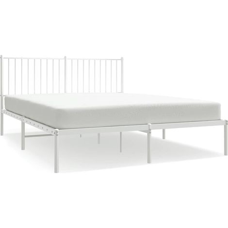 Maison Exclusive - Giroletto con Testiera Metallo Bianco 160x200 cm