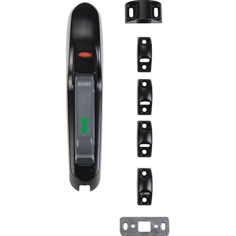 La Croisee Ds – Crémone pompier DEFY – Gâches alu laqué noir RAL9005 – Mécanisme de pêne verrouillage – Longueur 200mm - DS5211-013