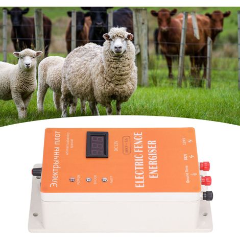 Clôture électronique à impulsions pour animaux de 5 km, protection des pâturages pour bovins et ovins, contrôle des sangliers, hôte haute tension, filet de protection solaire pour l'élevage, hôte 100- (1/5)