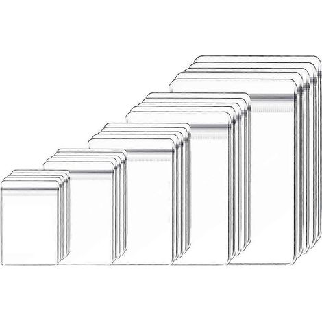 Lot de 160 sachets transparents en PVC avec fermeture éclair, anti-oxydation, pour bijoux (bagues, boucles d'oreilles). (1/5)