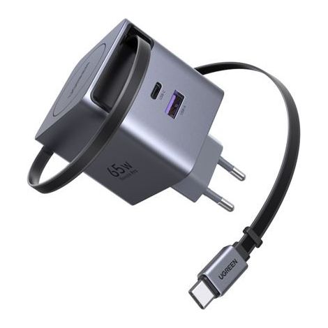 Ugreen 65w Gan Fast Charger With Retractable Cable