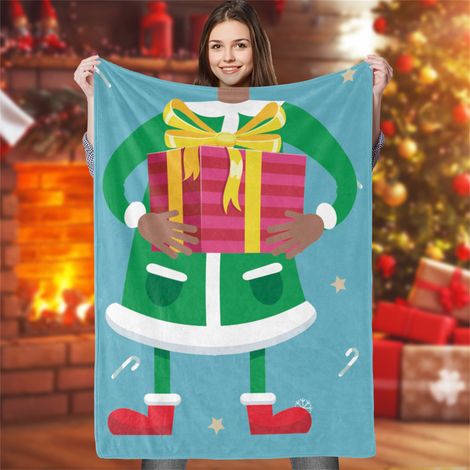 Couverture de Noël Colorée et Durable pour Canapé, Lavable en Machine, Douce pour la Peau, 140x200 cm (1/4)