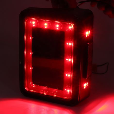 Paar getönte, schwarze LED-Multifunktionsrückleuchten für Jeep Wrangler JK zu verkaufen. (1/5)