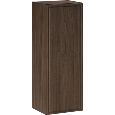 Meuble colonne de salle de bain suspendu TERRA VILLA noyer foncé 30 x 80 cm