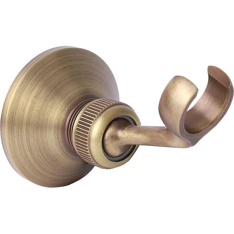 Support de pommeau de douche réglable en laiton, robuste et électroplaqué, élégant, accessoire de salle de bain. (1/5)