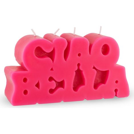 WD LifeStyle Candela Profumata Decoro Ciao Bella 19,8 x 4,8 x 9,8 Cm Paraffina Frutto del Drago e Pompelmo