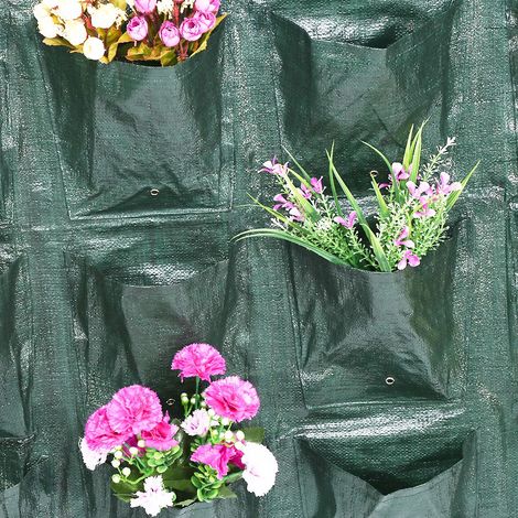 Vertikaler Garten-Pflanzbeutel, Begrünungs-Blumen-Wandhängepflanzgefäß (16 Taschen) (1/5)