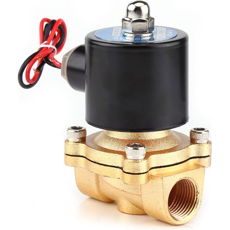 Électrovanne 12V DC 1/2" Normalement Fermée pour Eau, Air, Carburant et Gaz